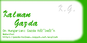 kalman gazda business card